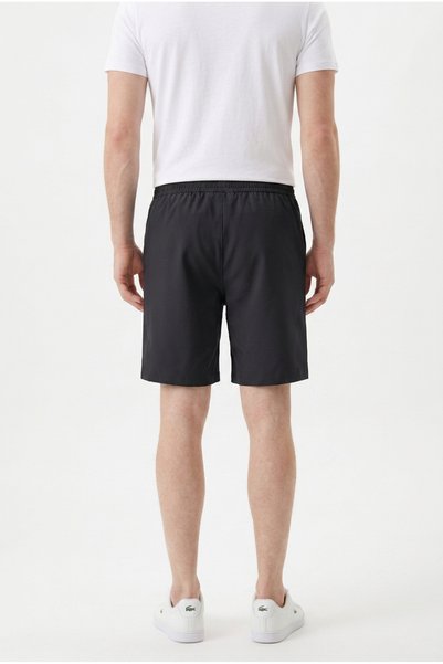 ELAFRO Men's Black Parachute Fabric Lycra Comfortable Fit Bermuda Shorts with Pockets