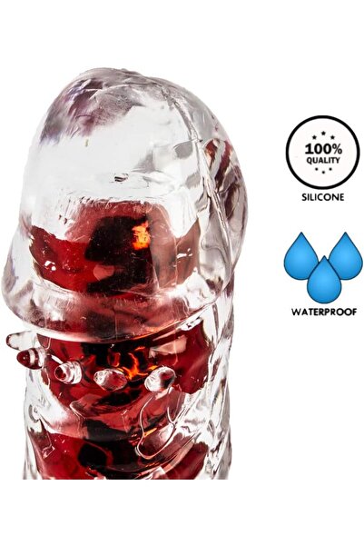 Dr.Jam Titreşimli Vibratör Dildo 17,5cm Kırmızı Tıbbi Silikon Titreşimli Vibratör