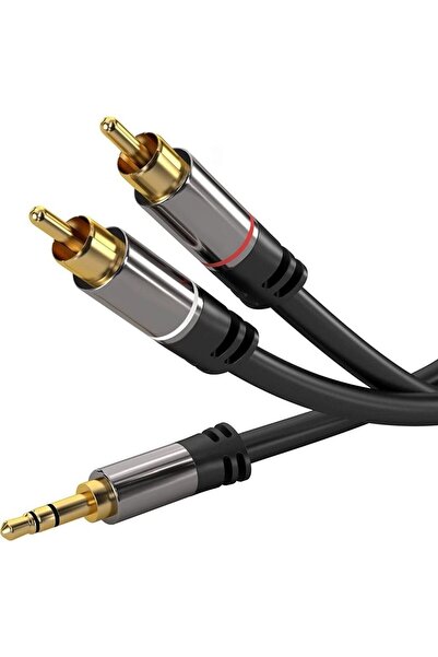 PremiumCord kabel, Jack 3.5mm-2xCINCH M/M 3m