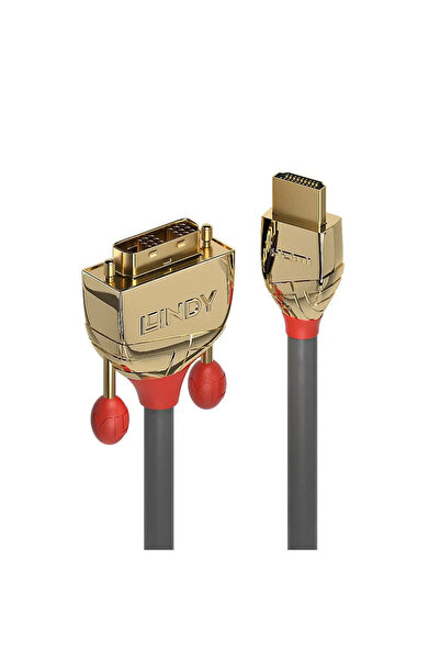 LİNDY Cablu HDMI la DVI-D Single Link Gold Line 0.5m