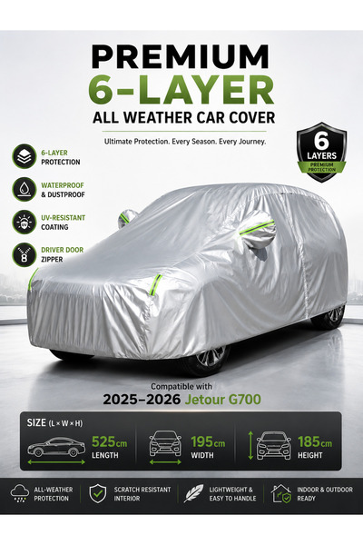 zeetwo Jetour T2 Car Cover – Waterproof 210D Oxford Cloth Full Car Cover | UV...