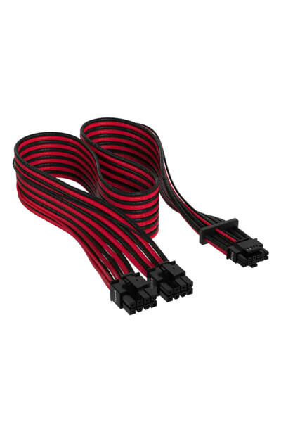 Corsair Premium Sleeved 12+4 Pin PCIe Gen5 12VHPWR 600W - schwarz/red