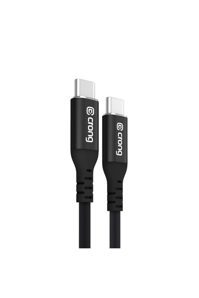 Crong Soft Link - Cablu 100W PD 5A USB-C la USB-C 120cm (negru)