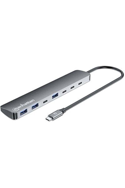 MANHATTAN Hub USB-C/USB-A cu 7 porturi (4+3) cu Power Delivery