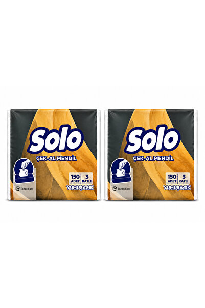 Solo مناديل تشيك-ال (2 قطعة) 150 منديل ناعم من 3 طبقات