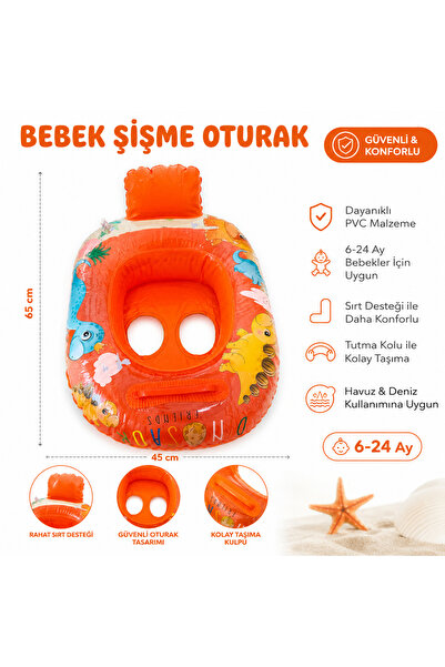 Miro Toys Children's Baby Sea Ring with Handle and Seat for 0-3 Years Old
