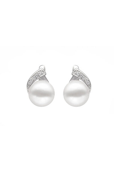 MANAVA Cercei argint cu perle naturale si zirconia - Croisée