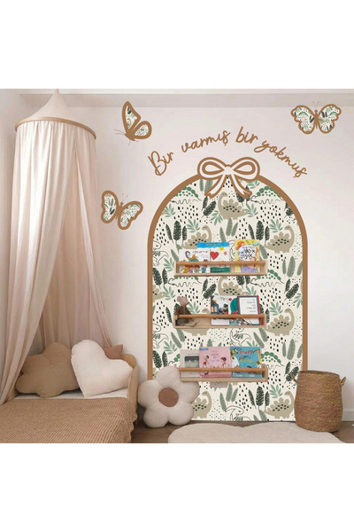 modabilyo Çocuk & Bebek Odası Duvar Sticker | Sticker Bir Varmış Çerçeveli Ke...
