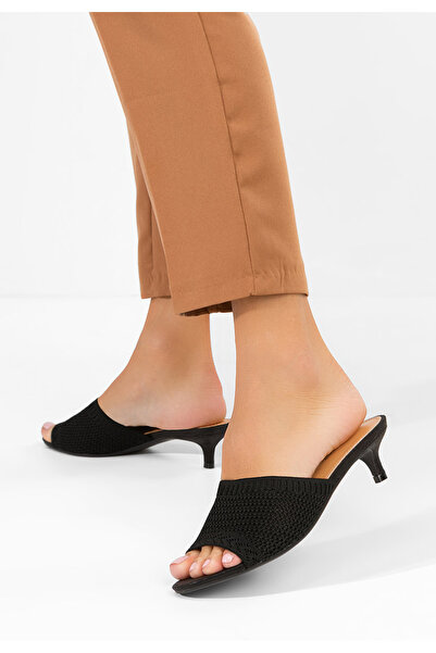 B T Shoes Herria black low-heeled Slipper