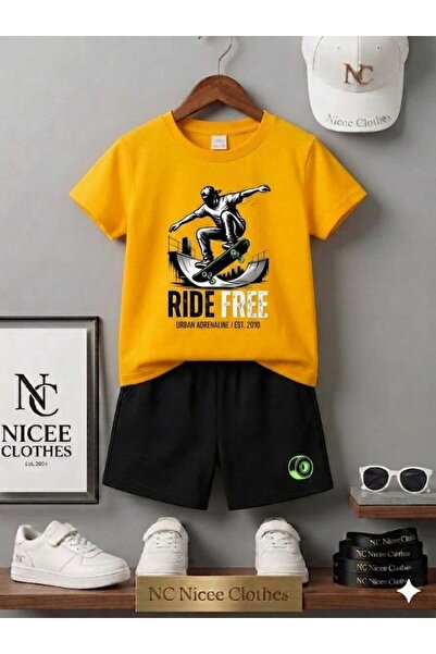 NC Nicee Clothes ΚΑΛΟΚΑΙΡΙΝΟ ΠΑΙΔΙΚΟ ΣΕΤ ΜΠΛΟΥΖΑΚΙ-ΣΟΡΤΣ ΟΥΝΙΣΕΞ (ΜΕ ΣΤΑΜΠΑ K...