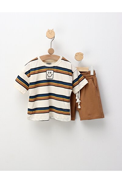 MiniKids Set de vara, Smiley Face, cu maro