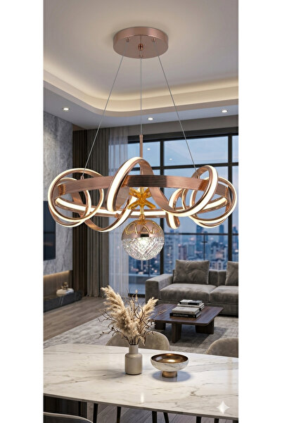 EYSHOP Modern Kalın Çember Model 3 Renk Led Avize Salon Mutfak Yatak Odası