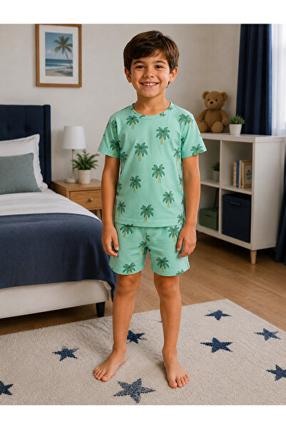 mışıl mışıl kids Set de pijamale pentru băieți cu pantaloni scurți cu imprime...