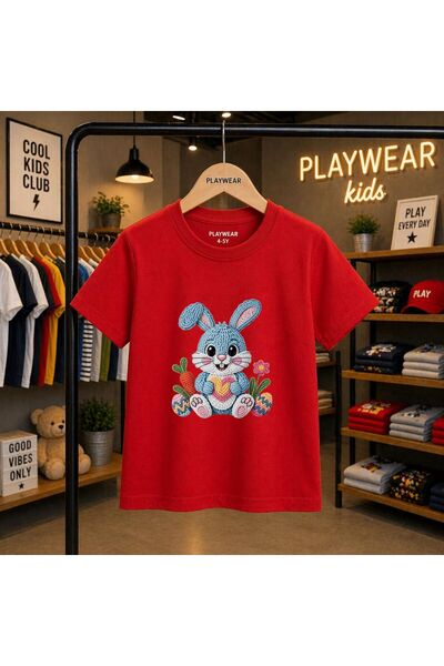 playwear Tricou unisex pentru copii 100% tricotat cu imprimeu morcov, 5 6 -7 ...