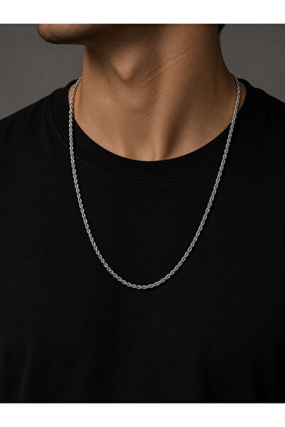 Nutly Accessories Erkek Burgu Zincir Kolye Paslanmaz Çelik Minimal Zincir Kolye
