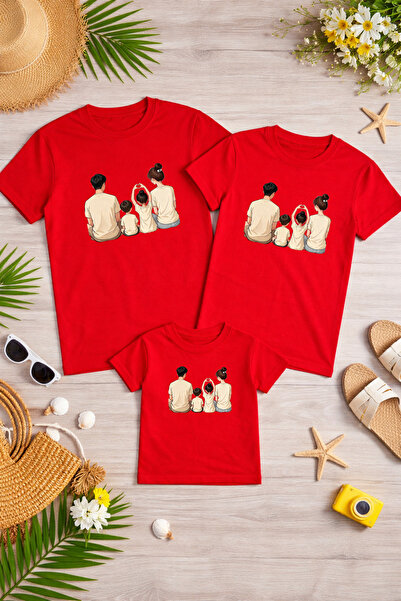 LORVEX Mother Father Child Combination T-Shirt Cotton Oversize Family Combina...