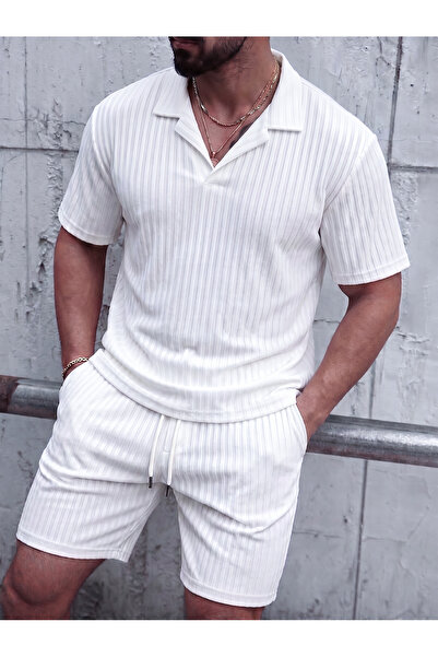 viperkombin Men's Report T-Shirt and Shorts Set 2-Piece Cotton Polyester Tok ...