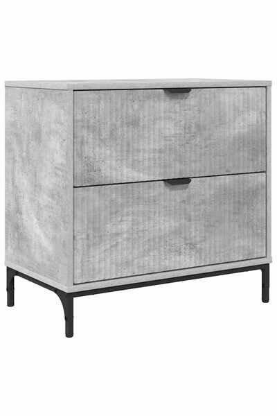 vidaxl Noptieră cu sertar Gri beton 63.5 x 36 x 61 cm Lemn compozit