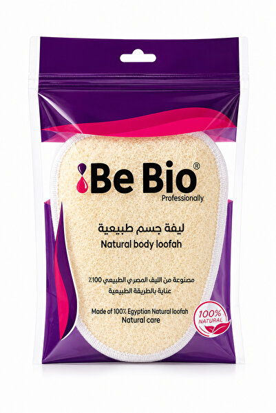 Be Bio Professionally ليفة استحمام عضوية - تصميم قلب بمسكة مزدوجة الوجه