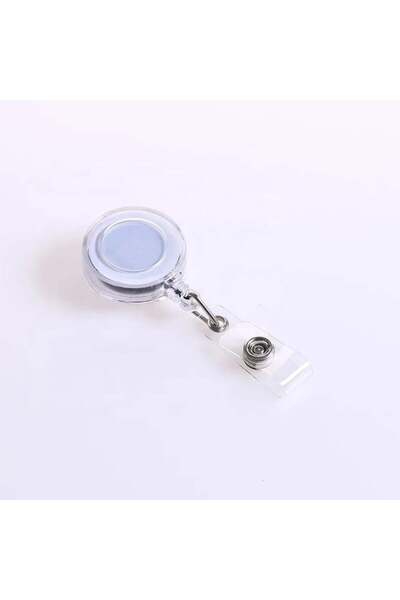 iğne izi Yoyo Yaka Kartlığı 1 Adet Beyaz – Retractable Badge Reel – Transpare...
