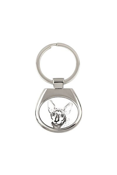 Art - Dog Art-Dog Breloc Pisică Cornish Rex – Pandantiv Metalic Personalizat,...