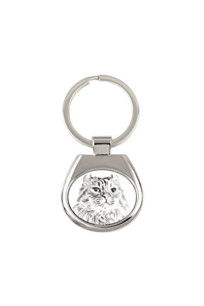 Art - Dog Art-Dog Breloc personalizat cu pisică American Curl – Pandantiv met...