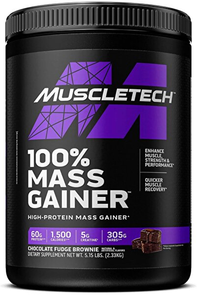 MUSCLETECH High Protein Mass Gainer for Men & Women - Chocolate Fudge Brownie...
