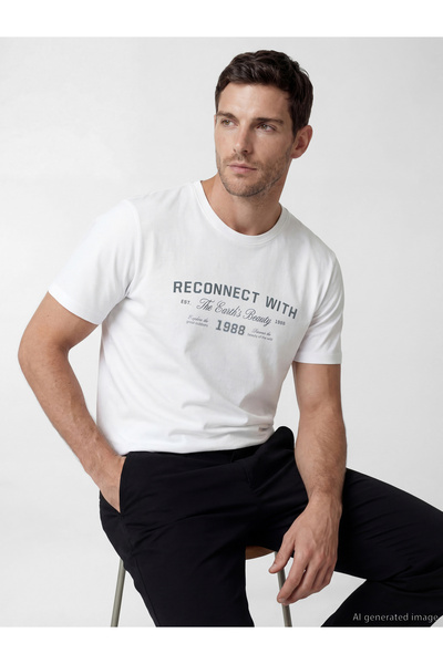 LC Waikiki Tricou bărbătesc cu croială normală, guler rotund, imprimat