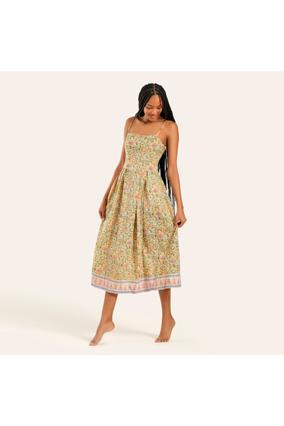 Zsa Zsa Zsu Gaya Yellow Poplin Dress