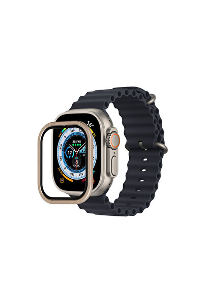 OSKA GLOBAL Watch Ultra 49mm Aluminum Case Glass Screen Protector - Gold