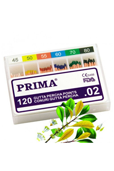 Prima Dental Gutta Percha Cones assorted 45-80, 120 pcs