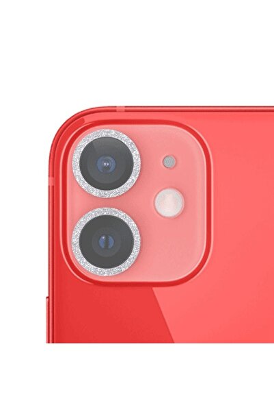 sscase Apple iPhone 11 Τζαμάκι για Κάμερα με Glitter Transparent/Silver