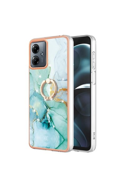 sscase Electroplating Σκληρή Θήκη με Δαχτυλίδι Green 003 (Motorola Moto G14)