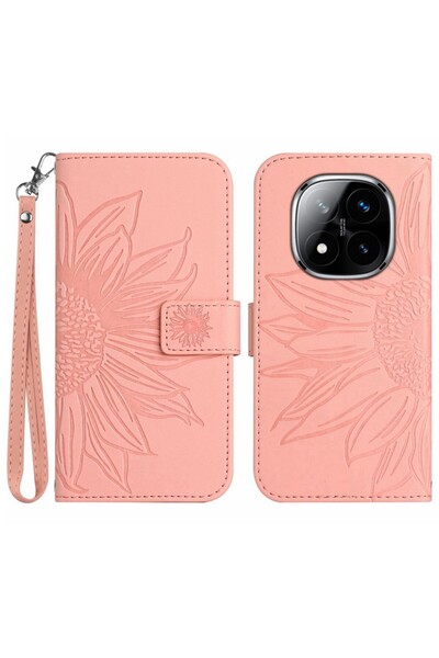 sscase Sun Flower Θήκη Πορτοφόλι Light Pink (Xiaomi Redmi Note 14 Pro 4G)