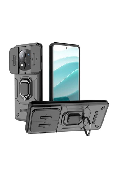 sscase Sliding Camshield Σκληρή Θήκη με Δαχτυλίδι Black (Xiaomi Redmi Note 14...