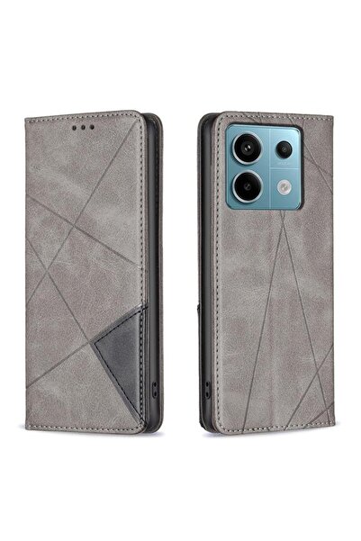 sscase Lines Θήκη Βιβλίο Grey (Xiaomi Redmi Note 13 Pro 5G/Poco X6 5G)