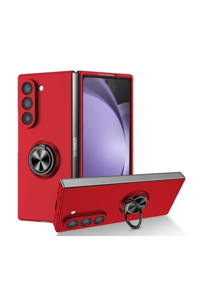sscase Metal Ring Σκληρή Θήκη με Δαχτυλίδι Red (Samsung Galaxy Z Fold6 5G)