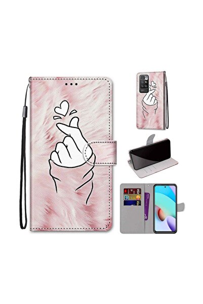 sscase Coloured Drawing Cross θήκη Πορτοφόλι Pink (Xiaomi Redmi 10)