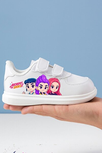 archiepet Girls' Team and Logo Printed Girls' Sports Shoes Sneaker