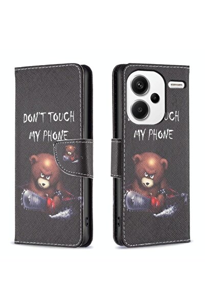 sscase Colored Drawing Θήκη Πορτοφόλι Bear (Xiaomi Redmi Note 13 Pro Plus 5G)