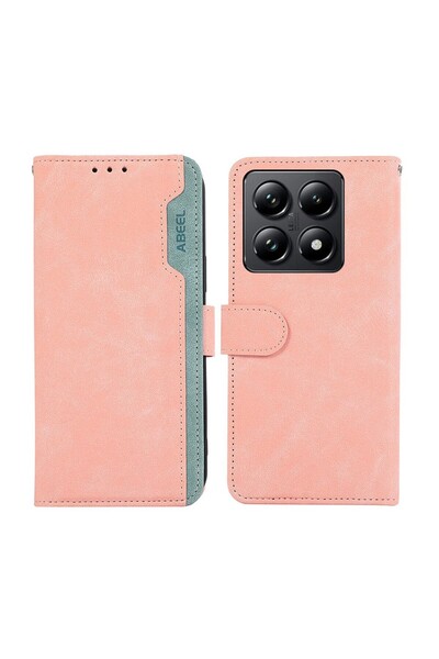 sscase ABEEL Dual Color Θήκη Πορτοφόλι Pink (Xiaomi 14T Pro 5G)
