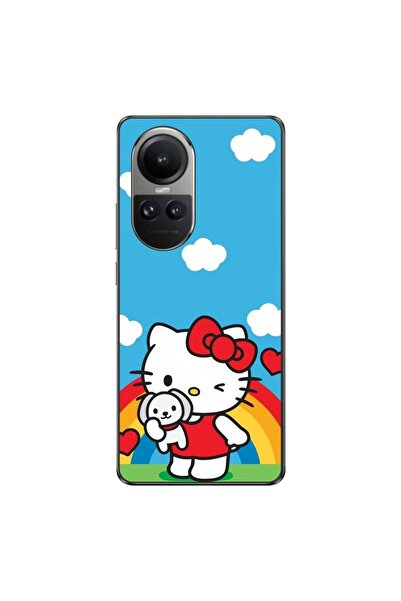 OEM Husa compatibila cu Oppo Reno10 5G Silicon Gel Tpu Model Hello Kitty Rainbow