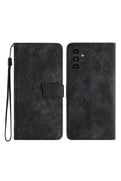sscase Butterfly Imprinted Θήκη Πορτοφόλι Black (Samsung Galaxy A16 4G / 5G)