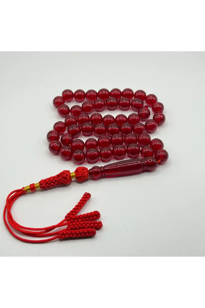 5ii perfume Red Bakelite Rosary Transparent - 51 Beads - 10 mm - Red Bakelite...