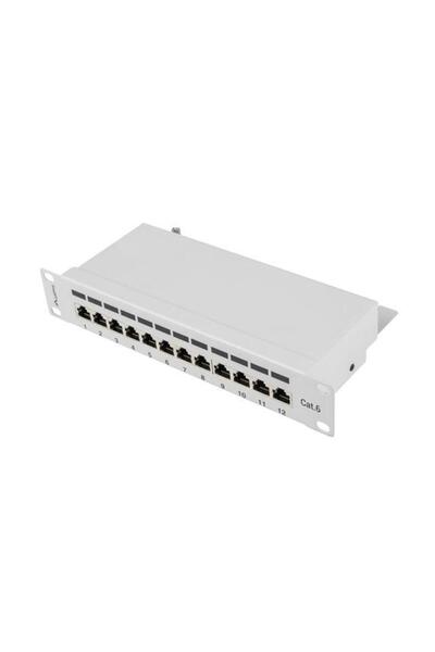 Lanberg Patch Panel 10'', 12 porturi 1U, Cat.6, Gri