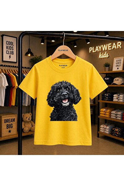 playwear تي شيرت كارانكل دوج مطبوع 100% للأطفال من الجنسين 5 6 -7 8-9 10 -11 ...