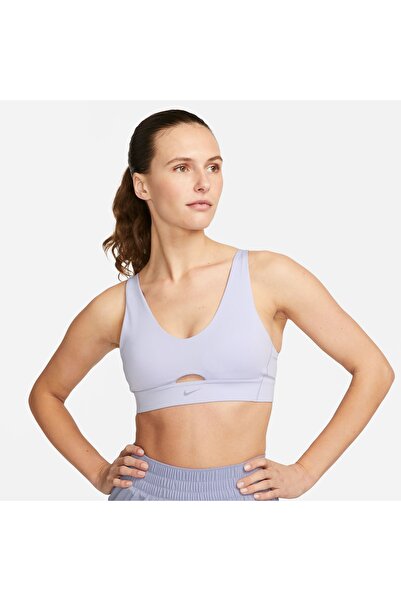 Nike Sutien de antrenament mov pentru femei Indy Plunge Cutout