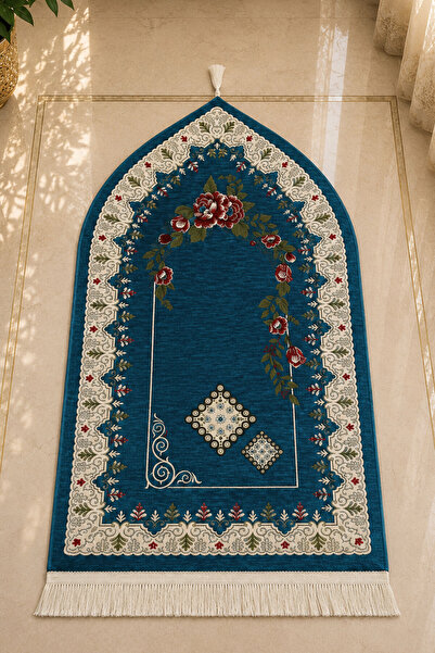 NAMAT Luxury Velvet Prayer Mat – Comfortable Muslim prayer Rug with Premium F...