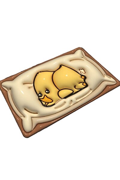 DAMUR Bath Mat, 3D, Foam, Non-slip, Absorbent, 40 x 60 cm, Duck Model, Yellow