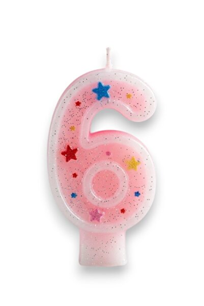 Limmy Six-Digit Pink Candle Birthday Cake Candle (7X3) cm - Numbered Candle -...